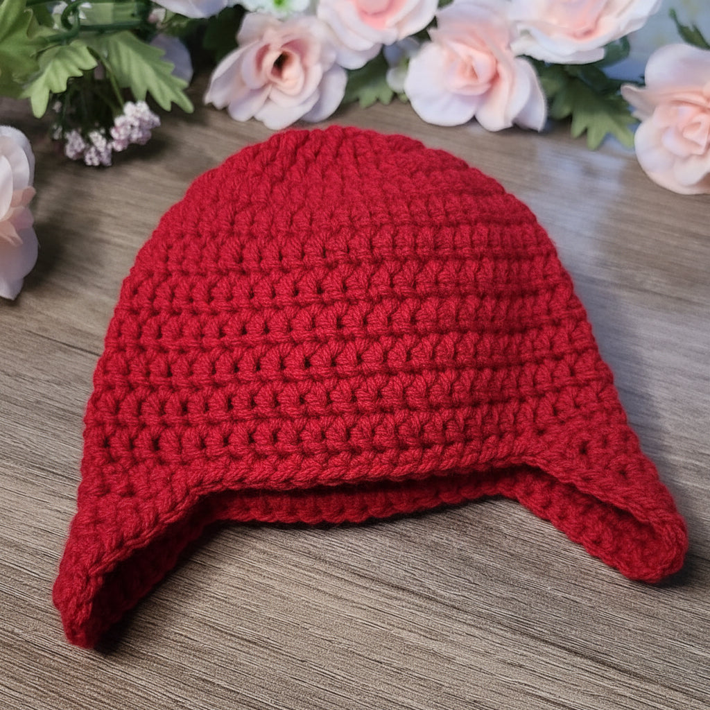 Red Beanie with Ear Flaps
