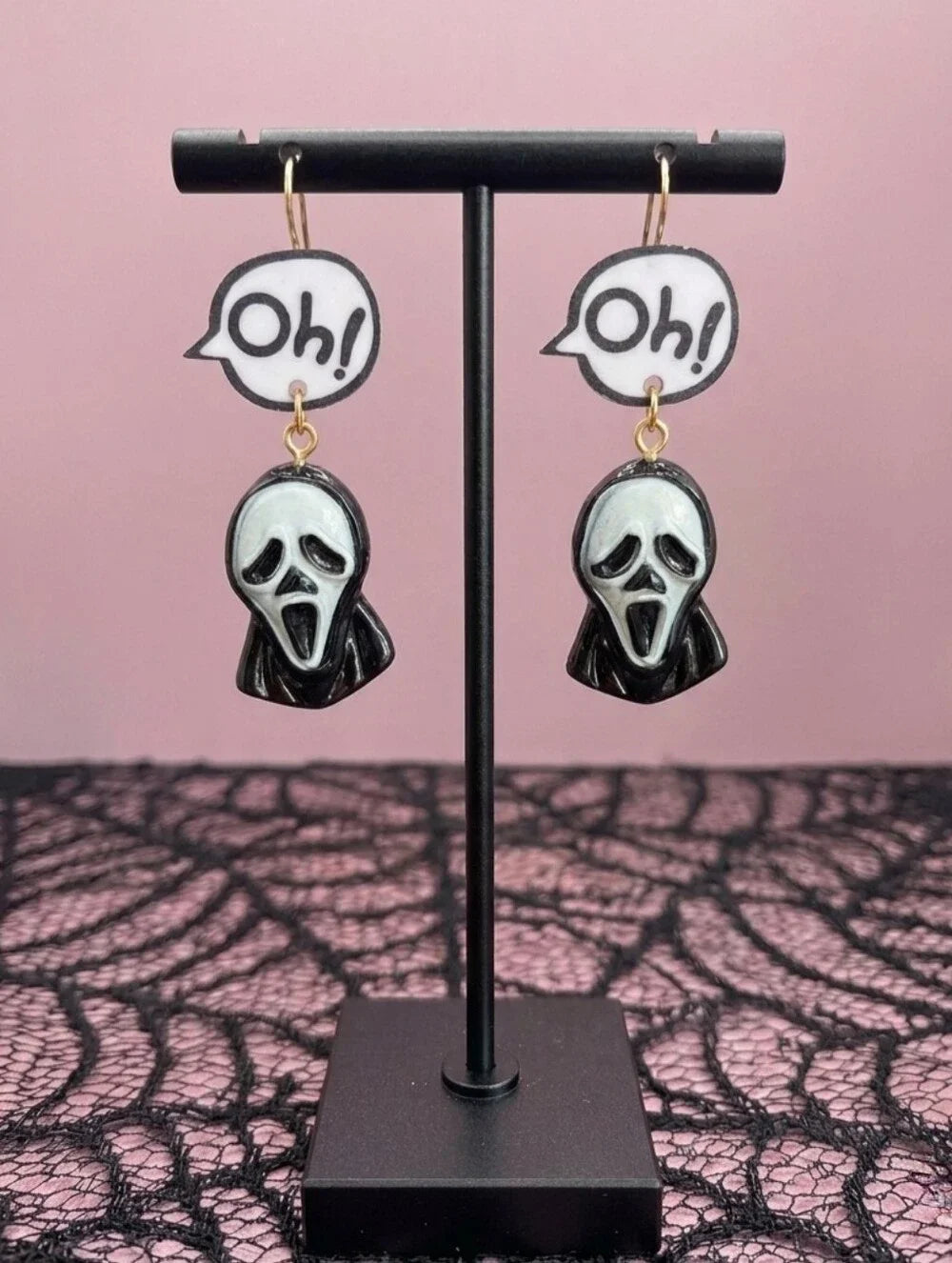 Ghost Face Earrings