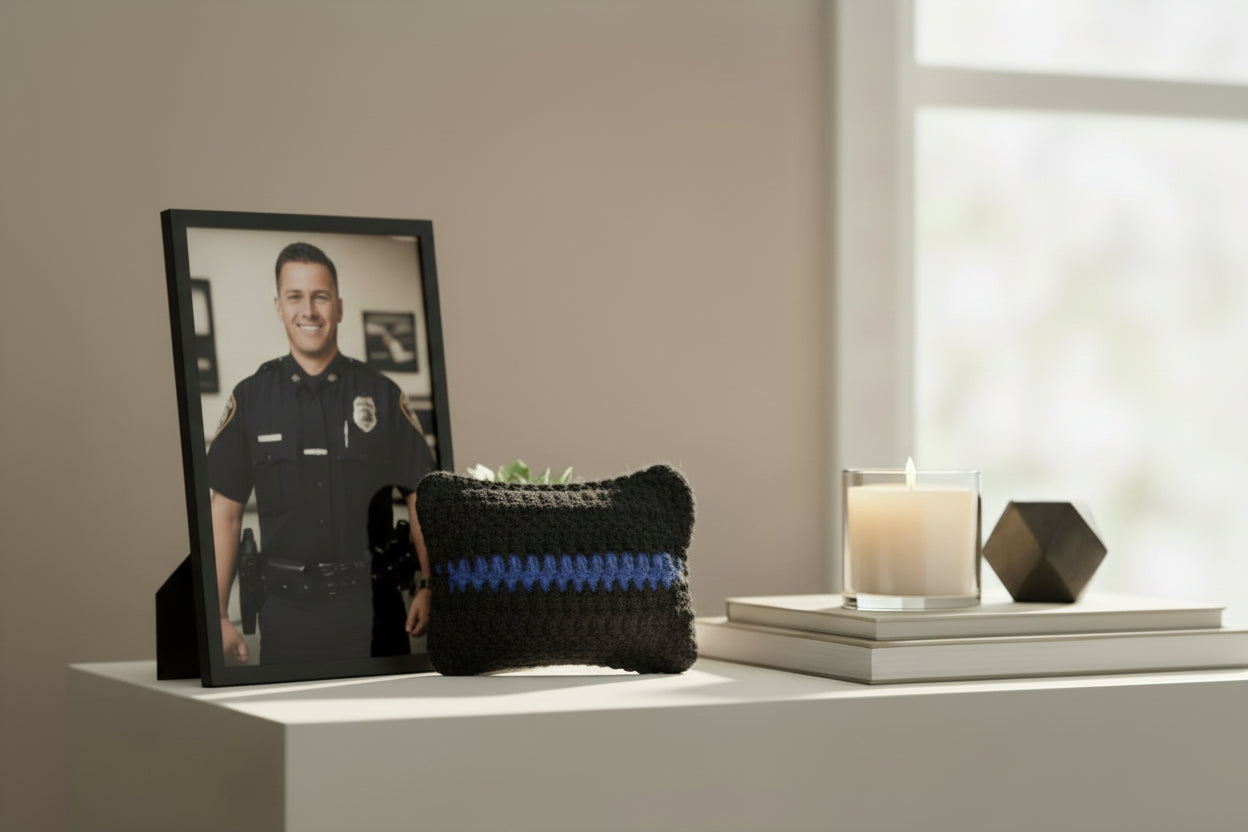 Thin Blue Line Mini Decorative Pillow