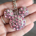 Pink Minnie Mouse Icon Keychain