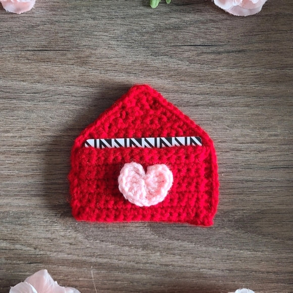 Valentine's Day Crochet Gift Card Holder