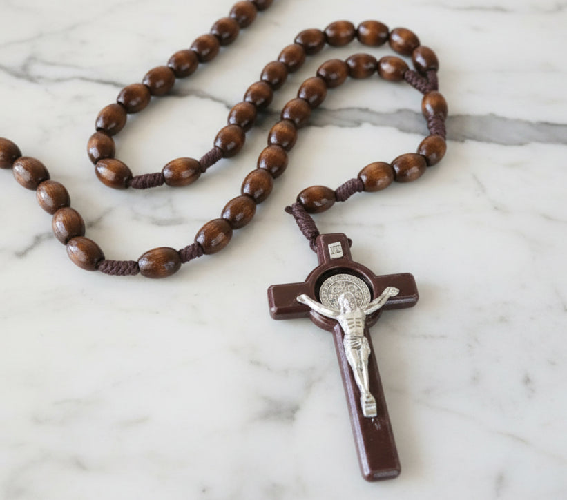 Catholic Rosary with Detailed Crucifix