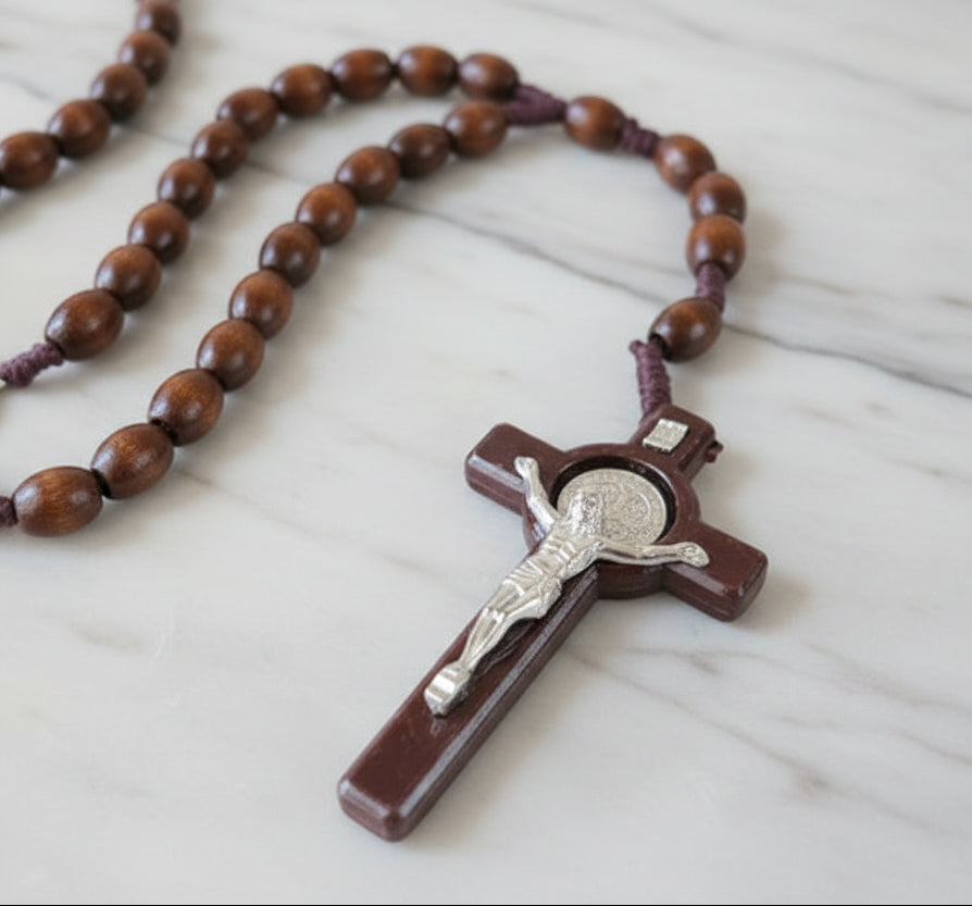 Catholic Rosary with Detailed Crucifix