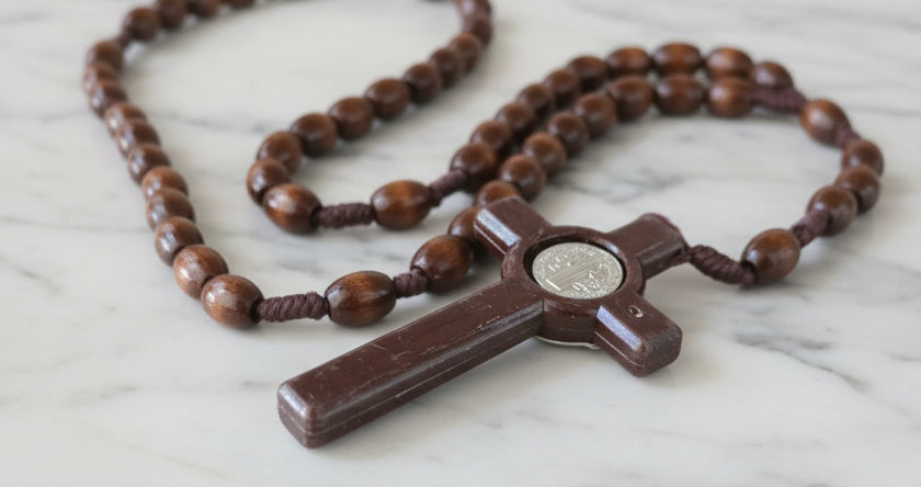 Catholic Rosary with Detailed Crucifix