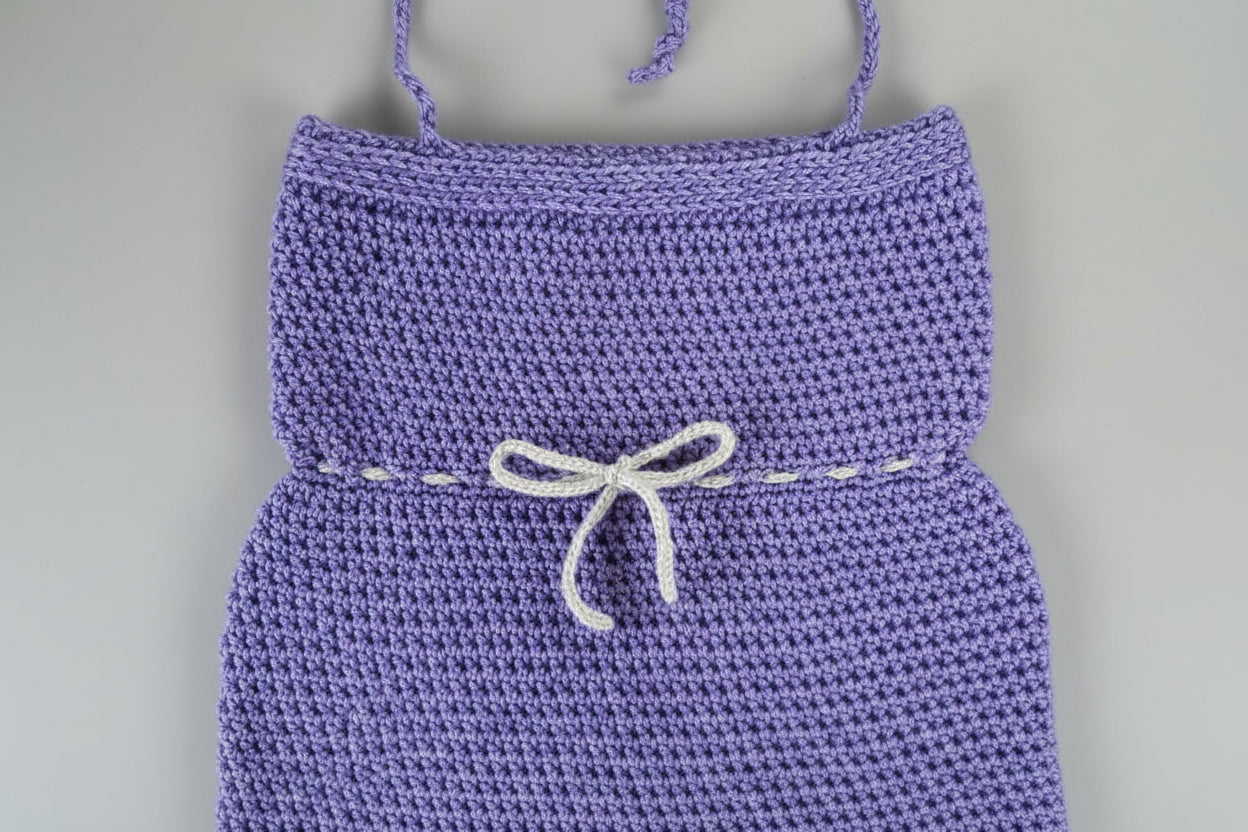 Lavendar Crochet Baby Romper