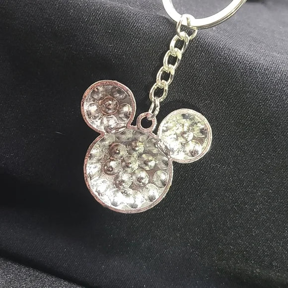 Pink Minnie Mouse Icon Keychain