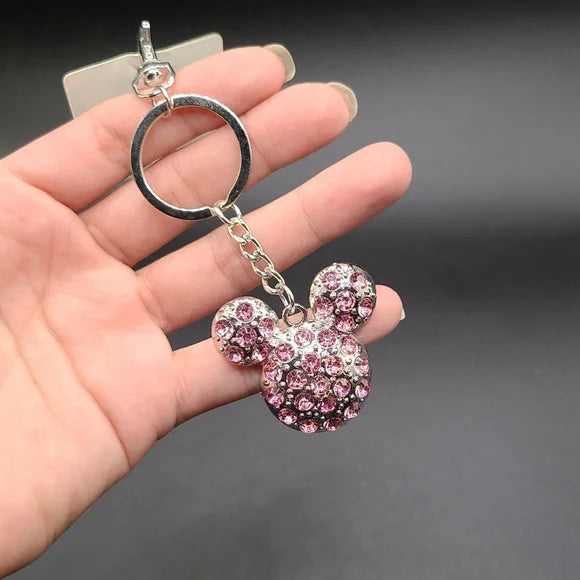 Pink Minnie Mouse Icon Keychain