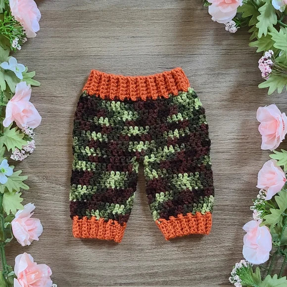 Crochet Baby Camo Pants