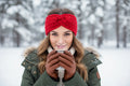 Red Textured Twist Earwarmer