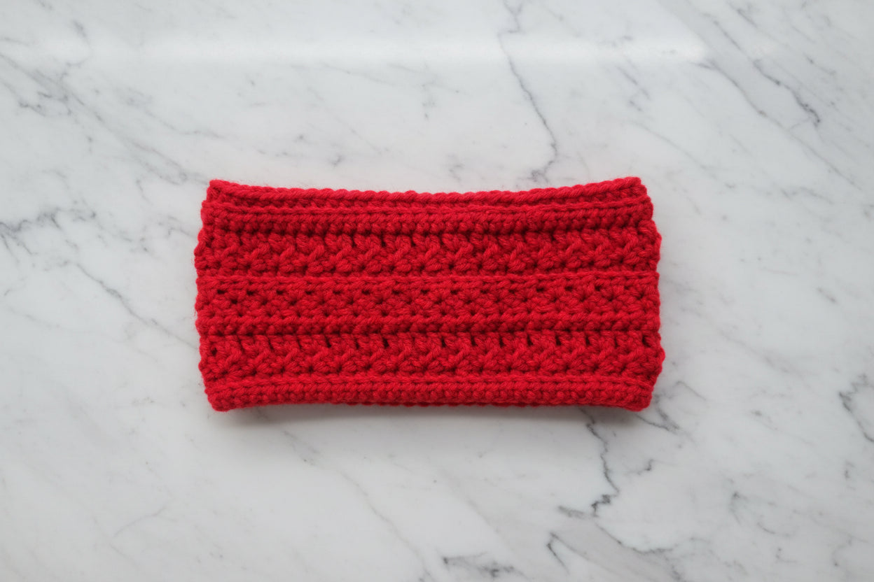 Red Textured Twist Earwarmer