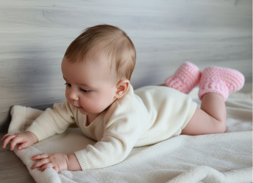 Pink Baby Booties