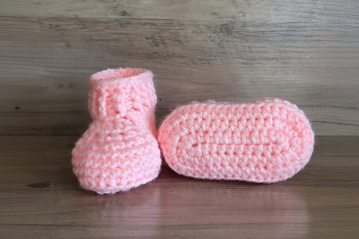 Pink Baby Booties