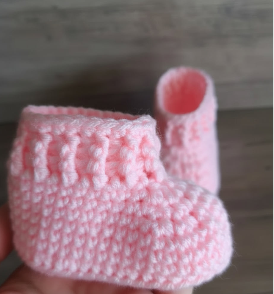 Pink Baby Booties