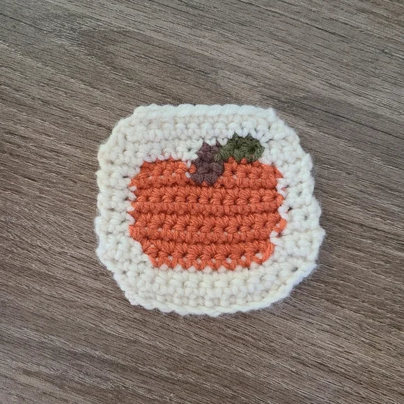 Pumpkin Coffee Cup Cozy and Coaster Set