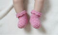 Pink Handmade Baby Socks