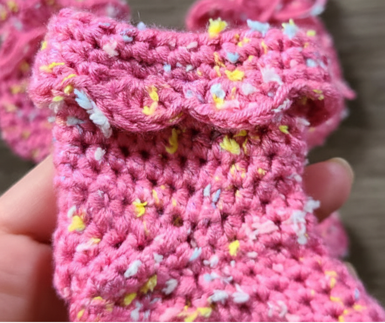 Pink Handmade Baby Socks