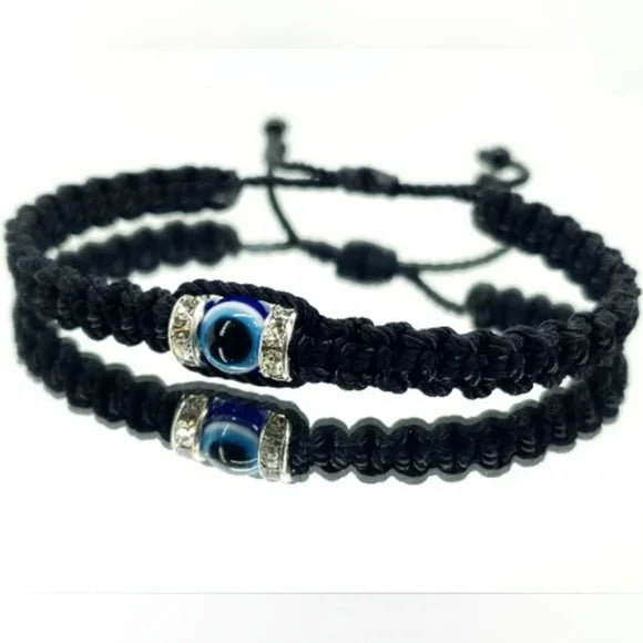 Black Braided Evil Eye Bracelet