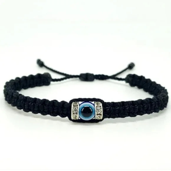 Black Braided Evil Eye Bracelet