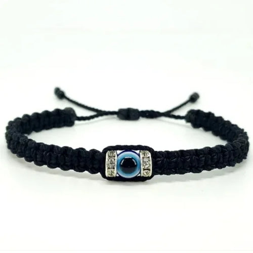 Black Braided Evil Eye Bracelet