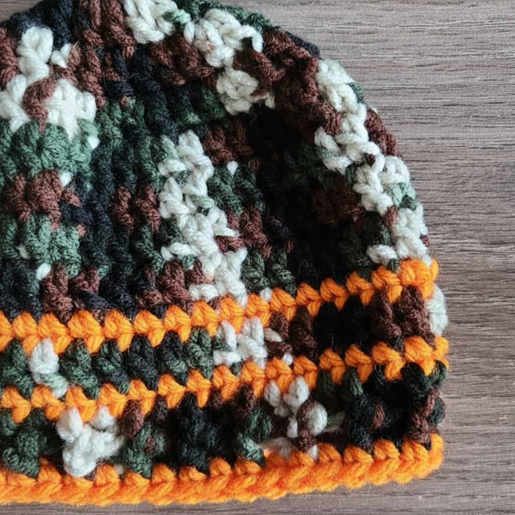 Crochet Baby Camo Beanie