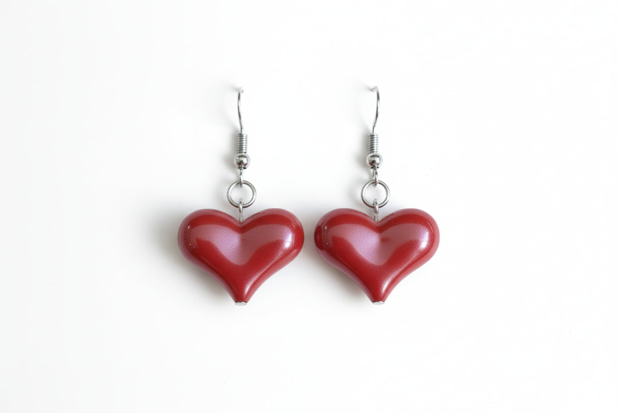 Red Heart Earrings
