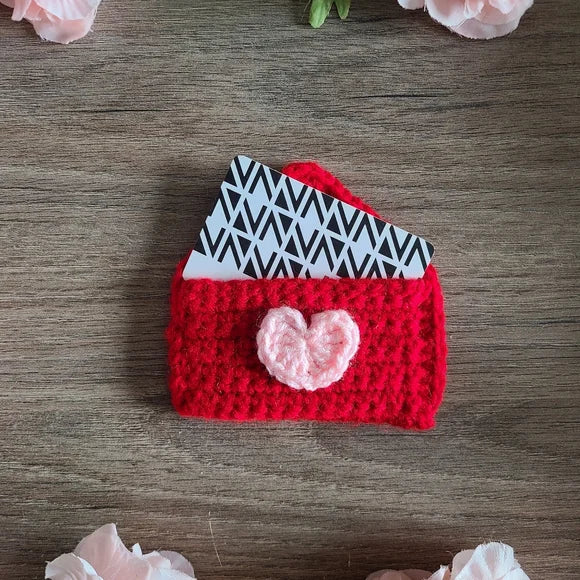 Valentine's Day Crochet Gift Card Holder