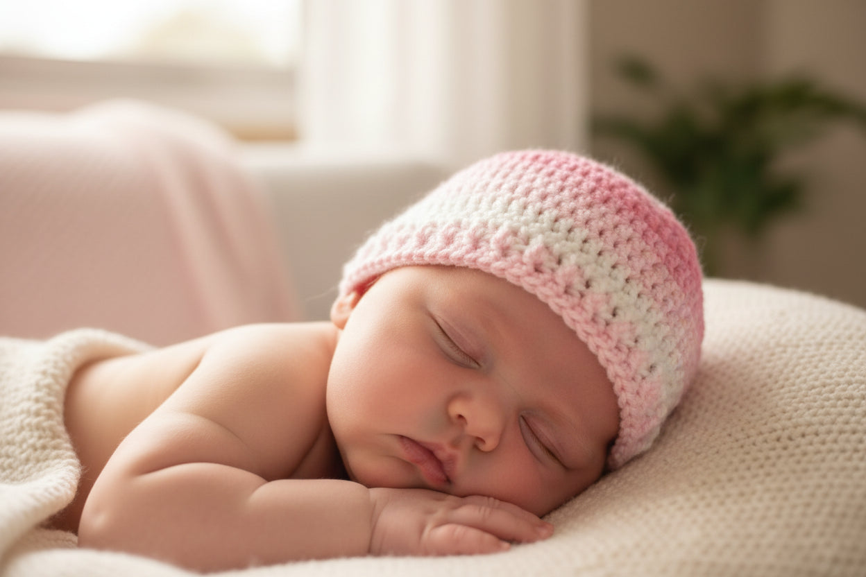 Pink Ombre Baby Beanie