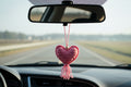 Rear View Mirror Heart Ornament