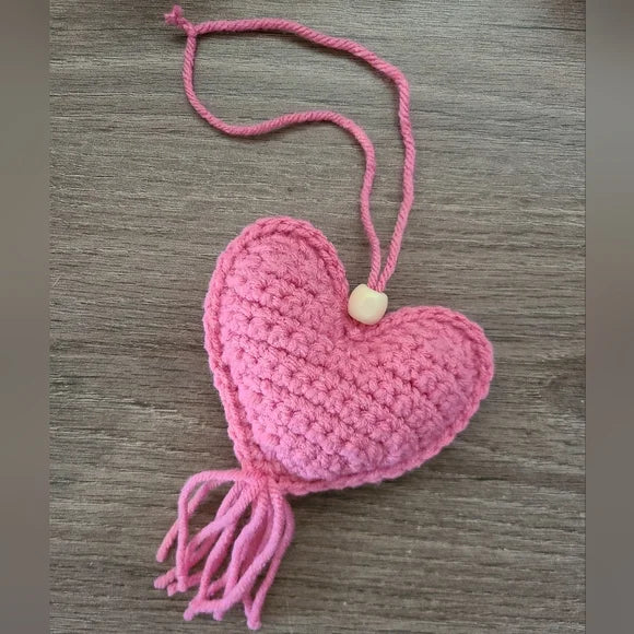 Rear View Mirror Heart Ornament