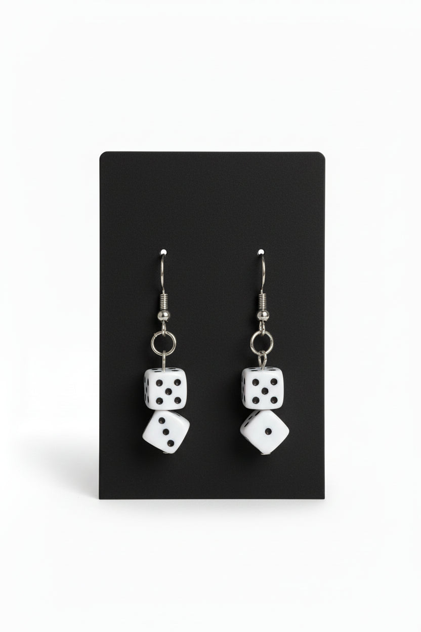 Handmade Dice Dangle Earrings