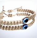 Tan Evil Eye Bracelet