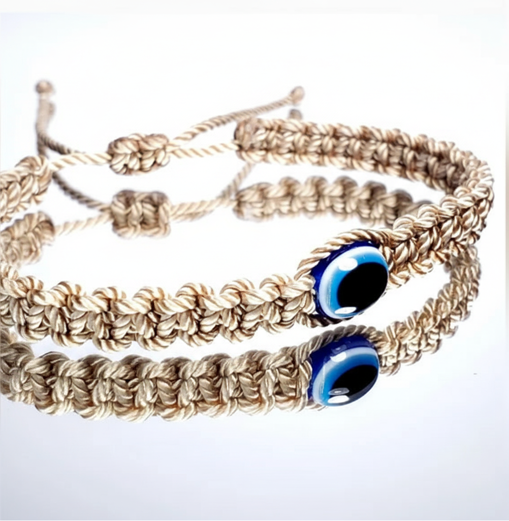 Tan Evil Eye Bracelet