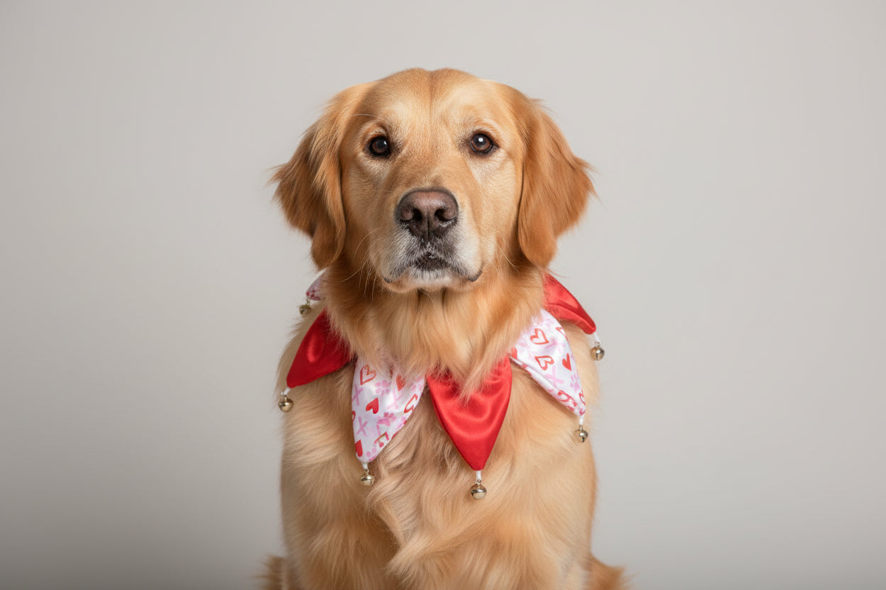 Heart Dog Collar with Bells
