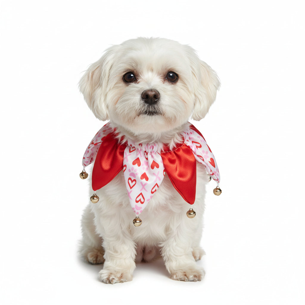 Heart Dog Collar with Bells