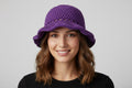 Purple Crochet Bucket Hat