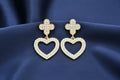 Rhinestone Heart Earrings