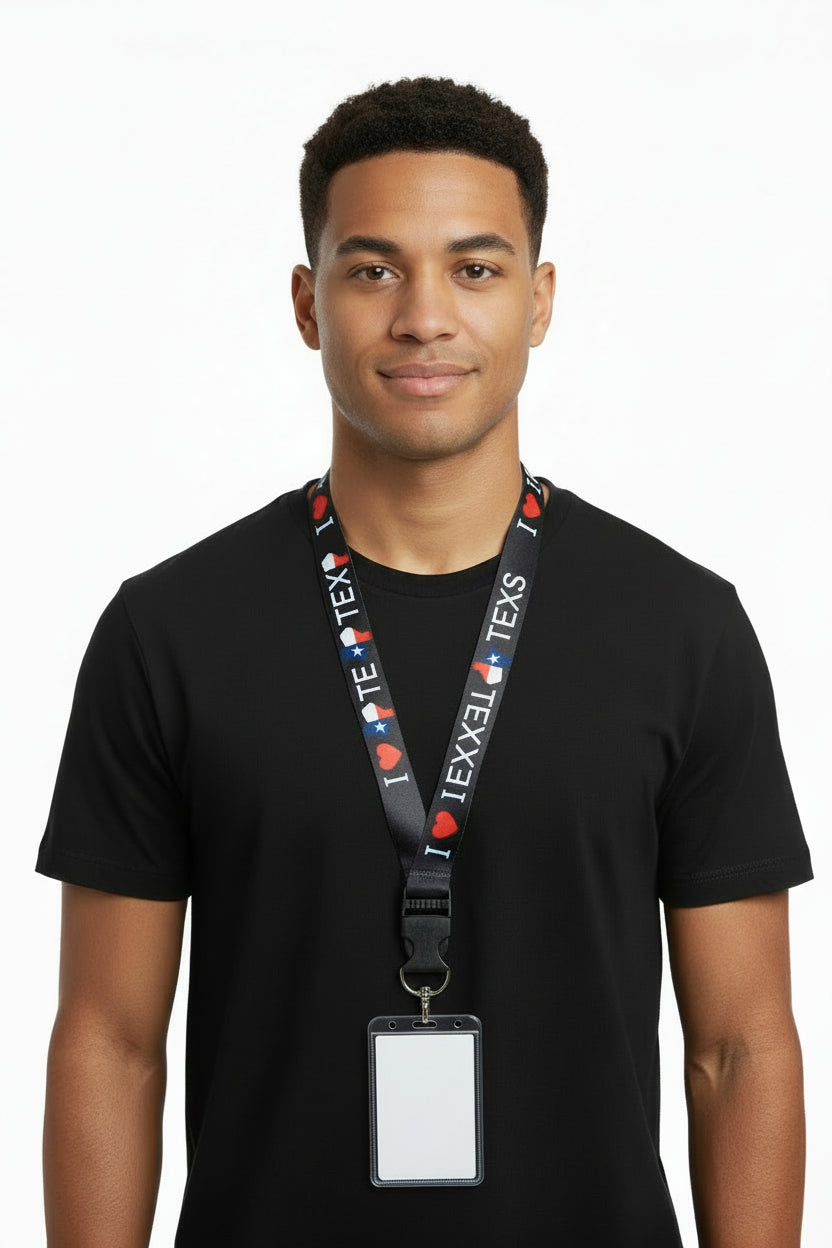 I Love Texas Lanyard