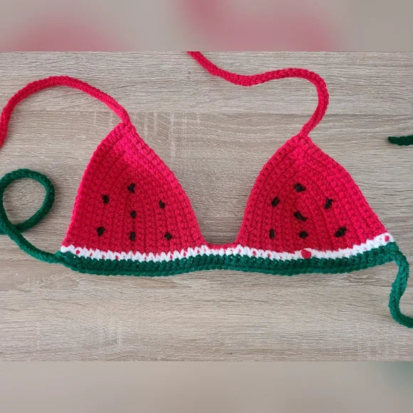 Crochet Watermelon Bralette