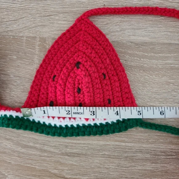 Crochet Watermelon Bralette