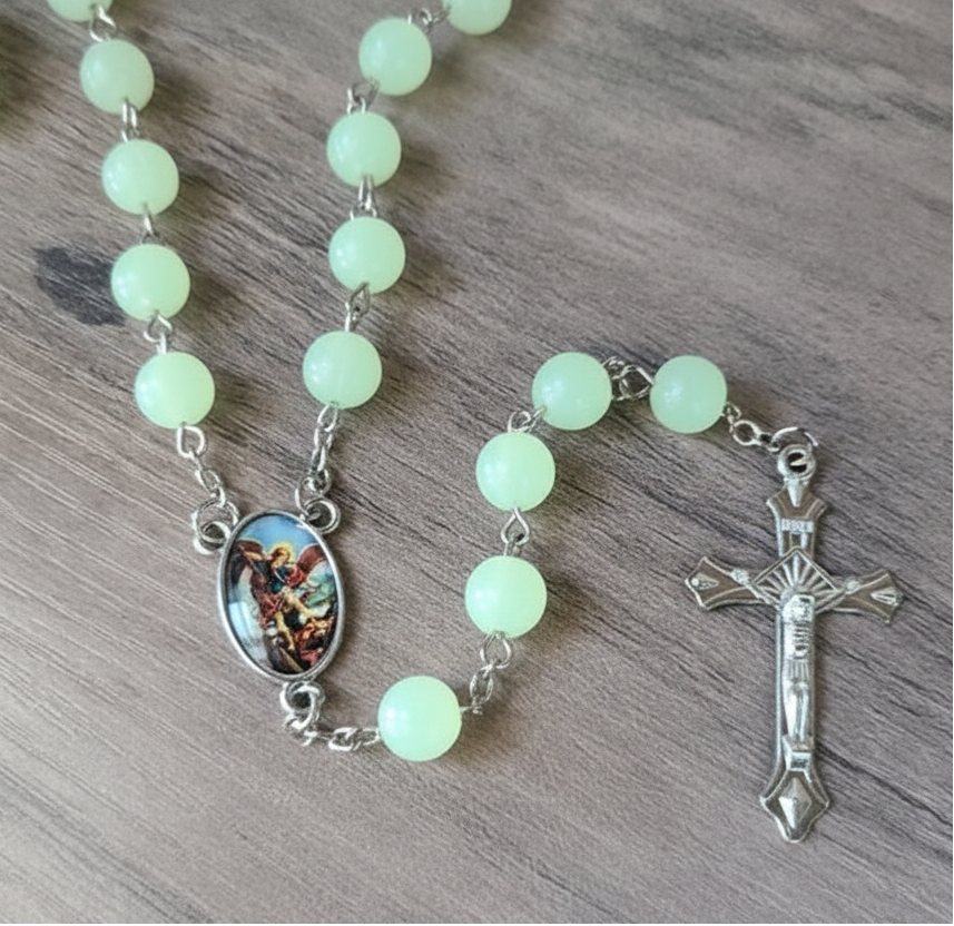 St. Michael Glow In The Dark Rosary