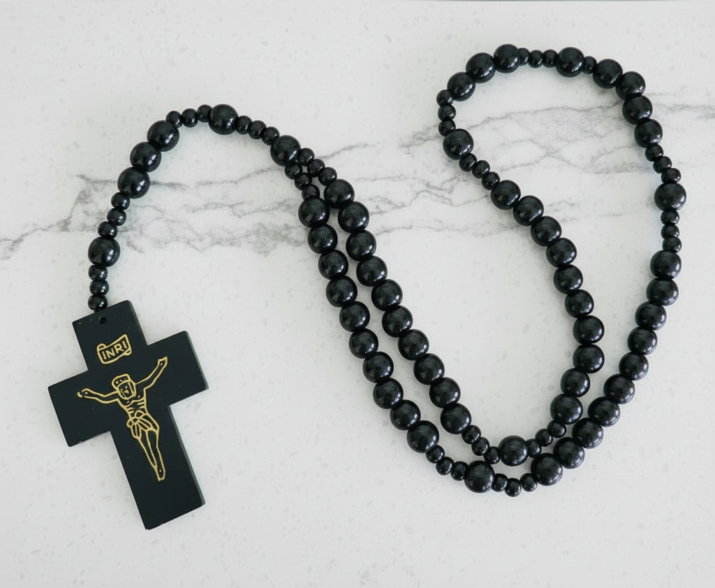 XL Black Rosary