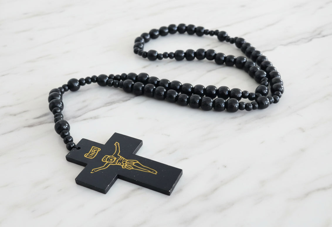 XL Black Rosary