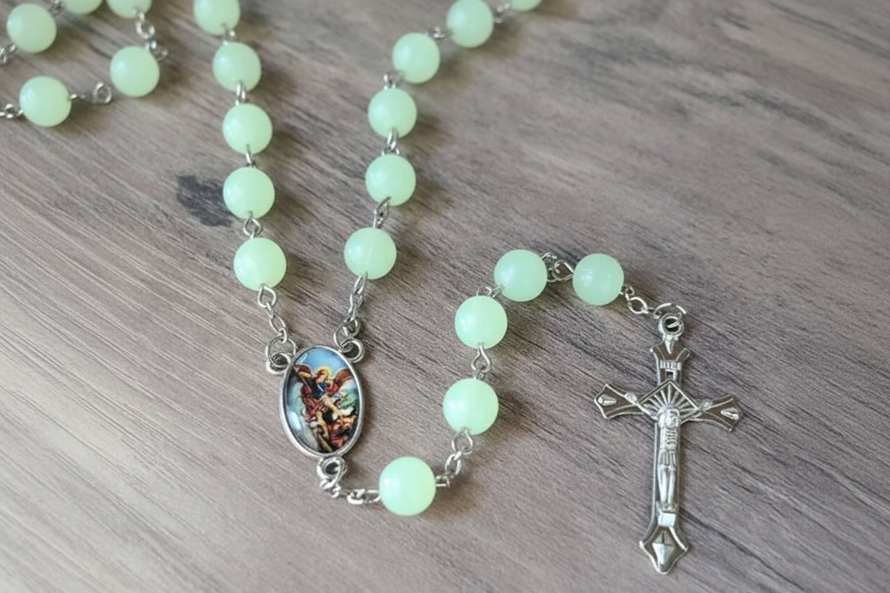 St. Michael Glow In The Dark Rosary