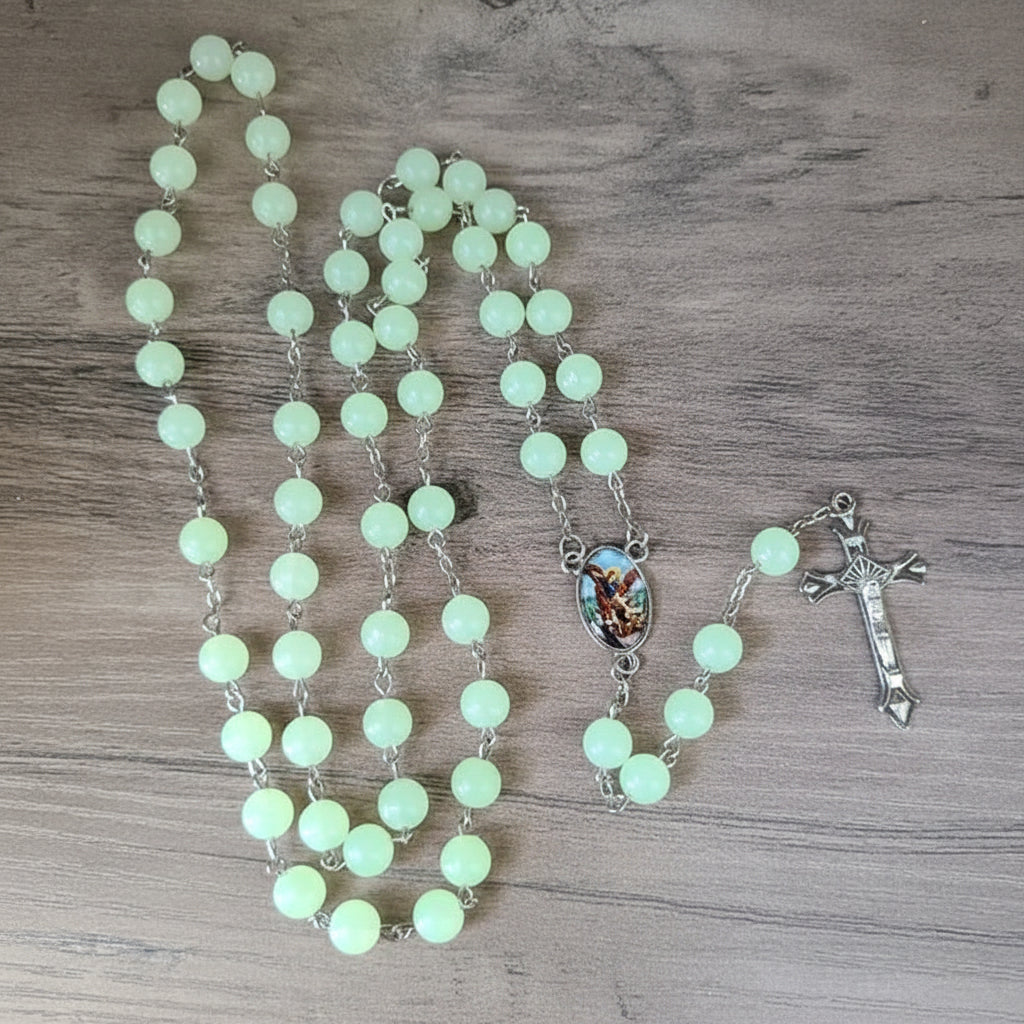 St. Michael Glow In The Dark Rosary