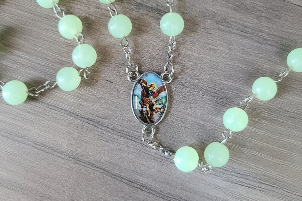 St. Michael Glow In The Dark Rosary