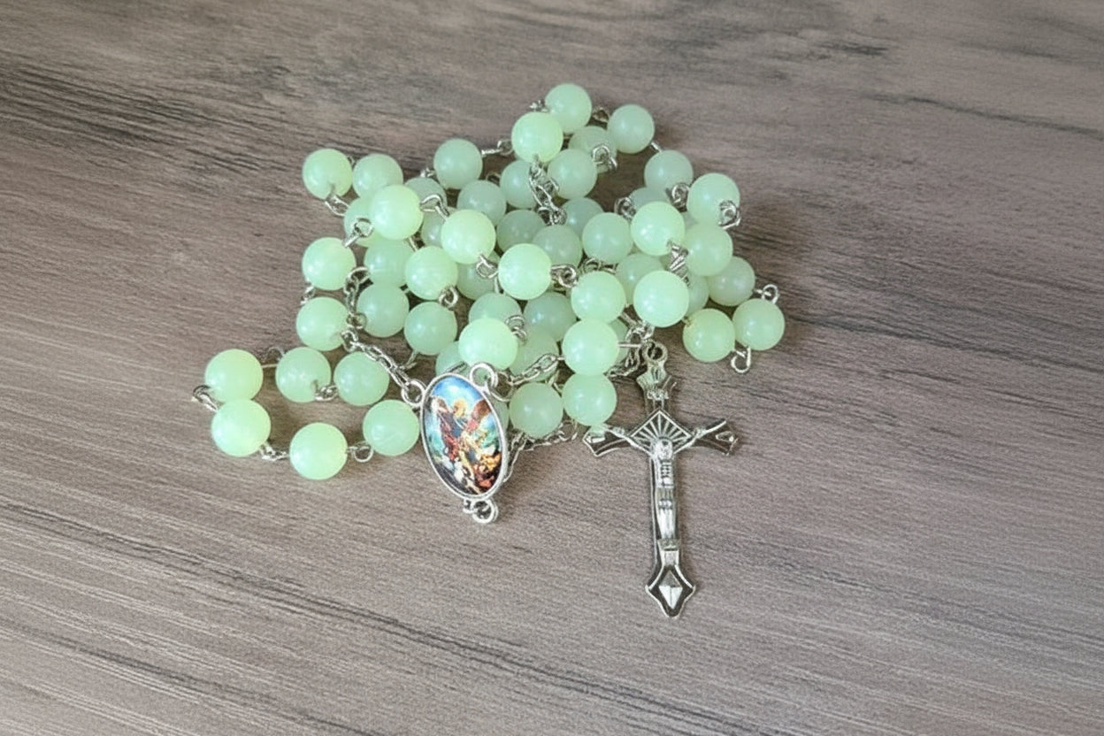 St. Michael Glow In The Dark Rosary