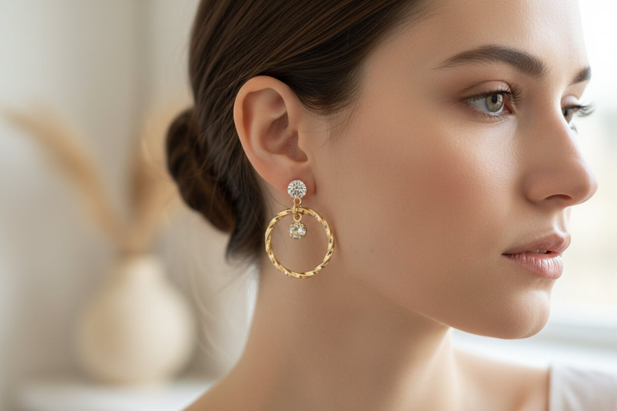 Elegant Gold Dangle Earring