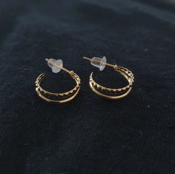 Small Gold Tone Hoop Earrings
