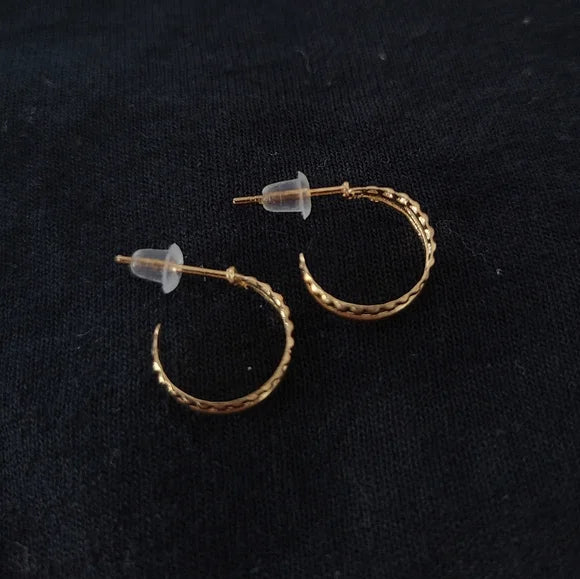 Small Gold Tone Hoop Earrings