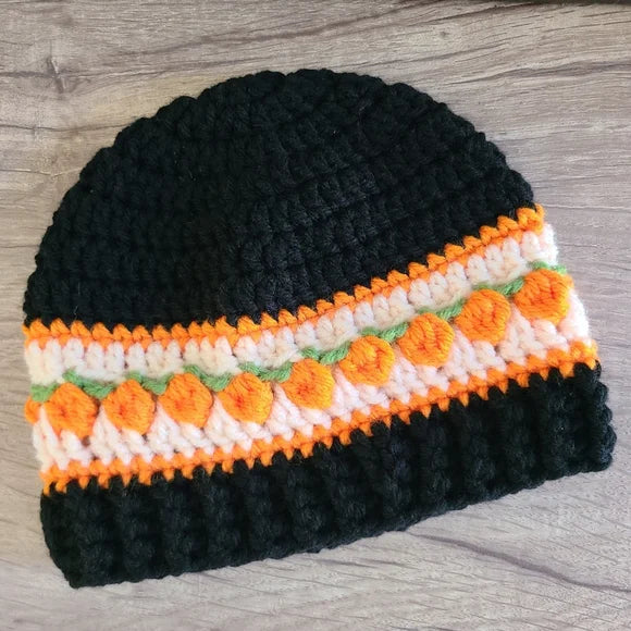 Pumpkin Patch Crochet Beanie